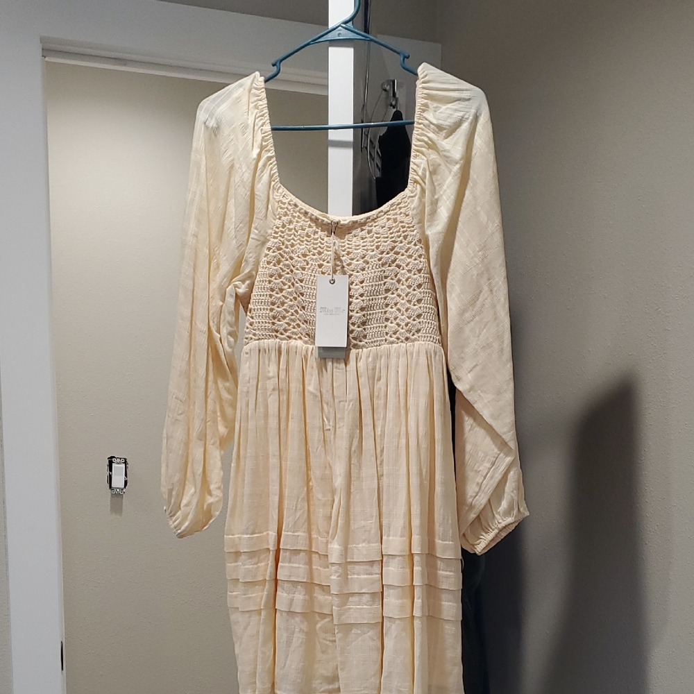 Miss Me Ivory Long Sleeve Dress